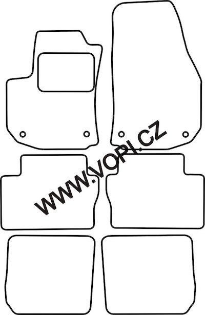 Autokoberce Opel Zafira B 7 míst 07/2005 - Colorfit Fun (3450)